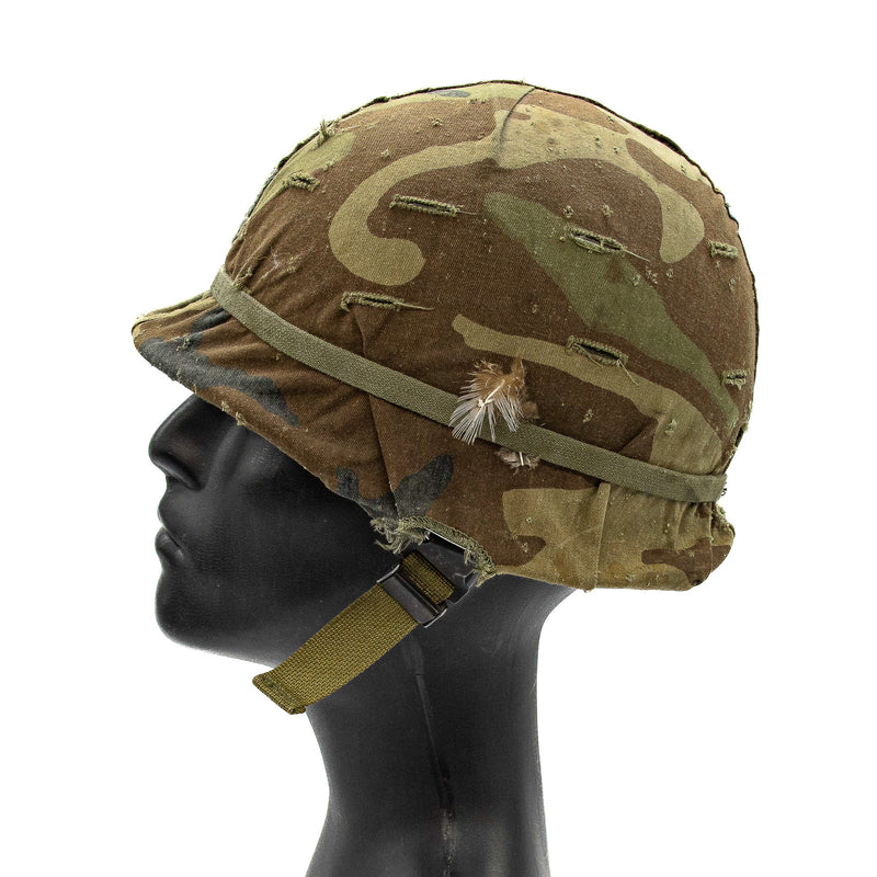 Post-War US M1 Helmet with Liner & Camo Cover