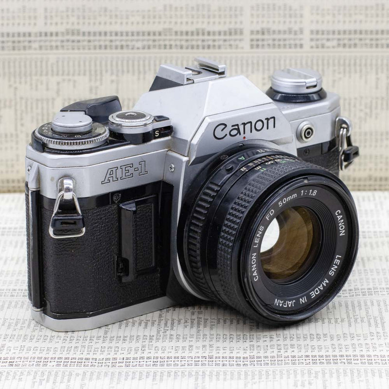 Canon AE-1 with Motor Drive & Canon FD 50mm f1.8 Lens
