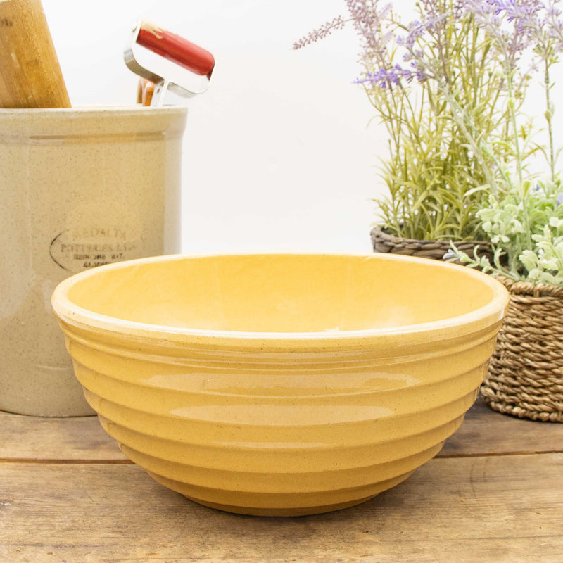 Ridged Yellowware Mixing Bowl