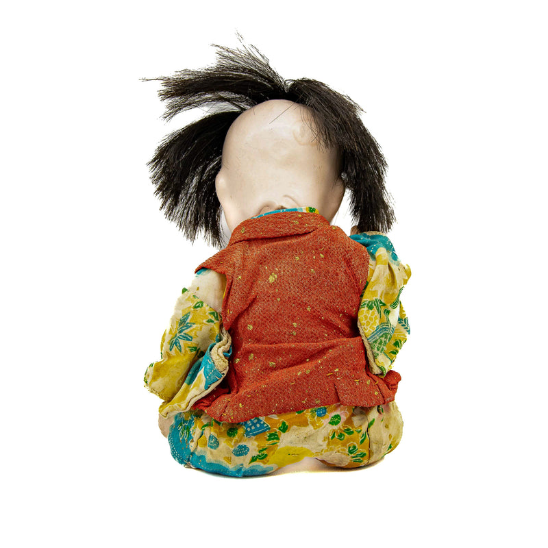 Japanese Ichimatsu Glass Eye Composition Girl Doll