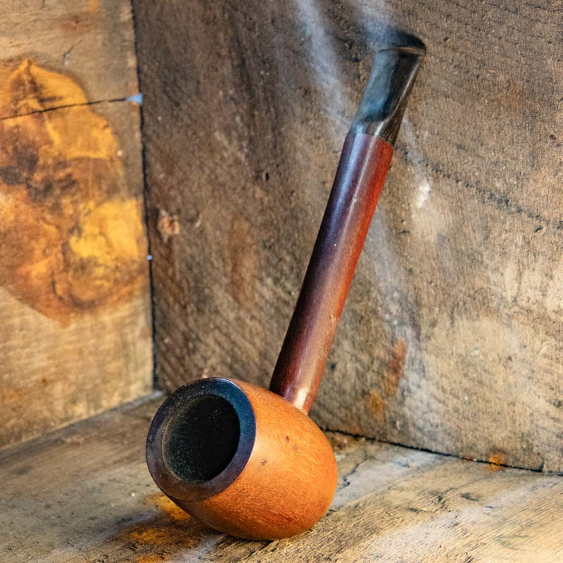 Briar Pipe with Textured Hexagonal Bowl