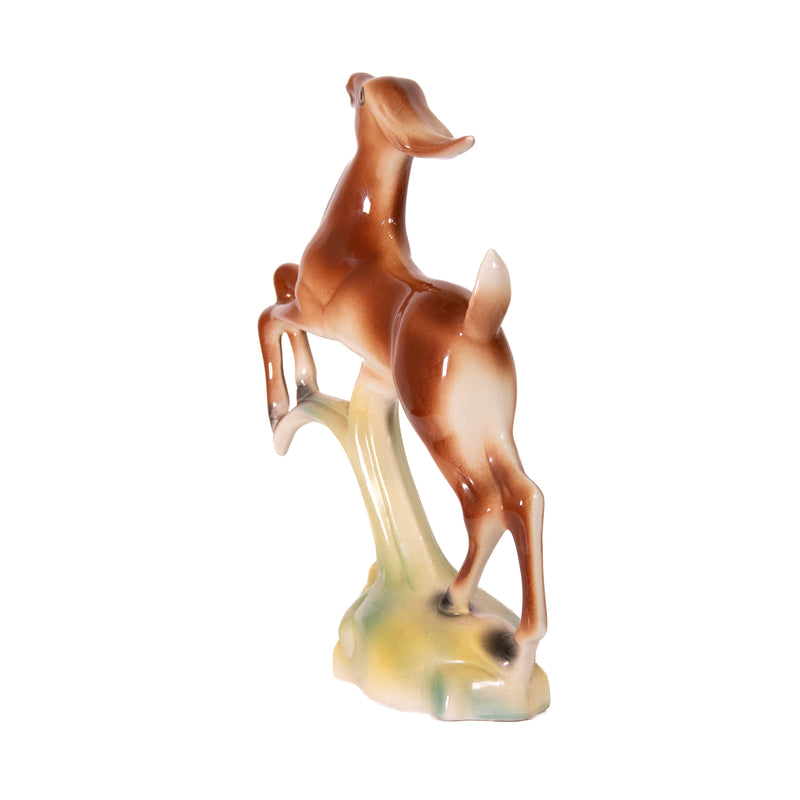 Stewart B McCulloch Porcelain Leaping Antelope
