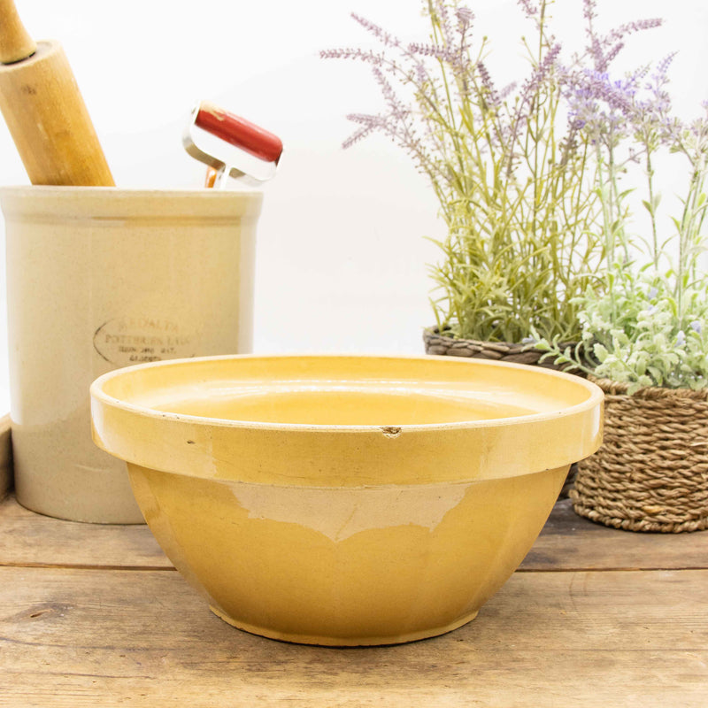 Early Medalta 10" Yellowware Mixing Bowl