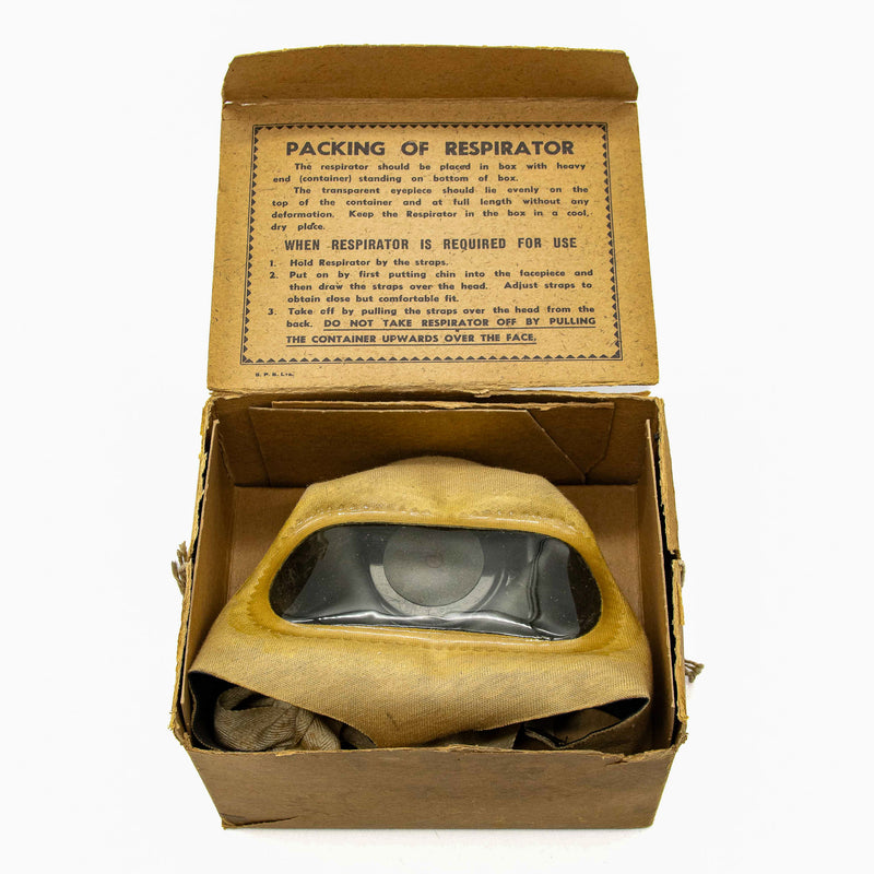 WWII Civilian Size Medium Gas Mask in Box