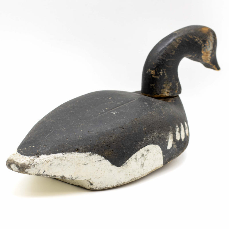 Hand Carved & Painted Glass Eye Brant Goose Decoy