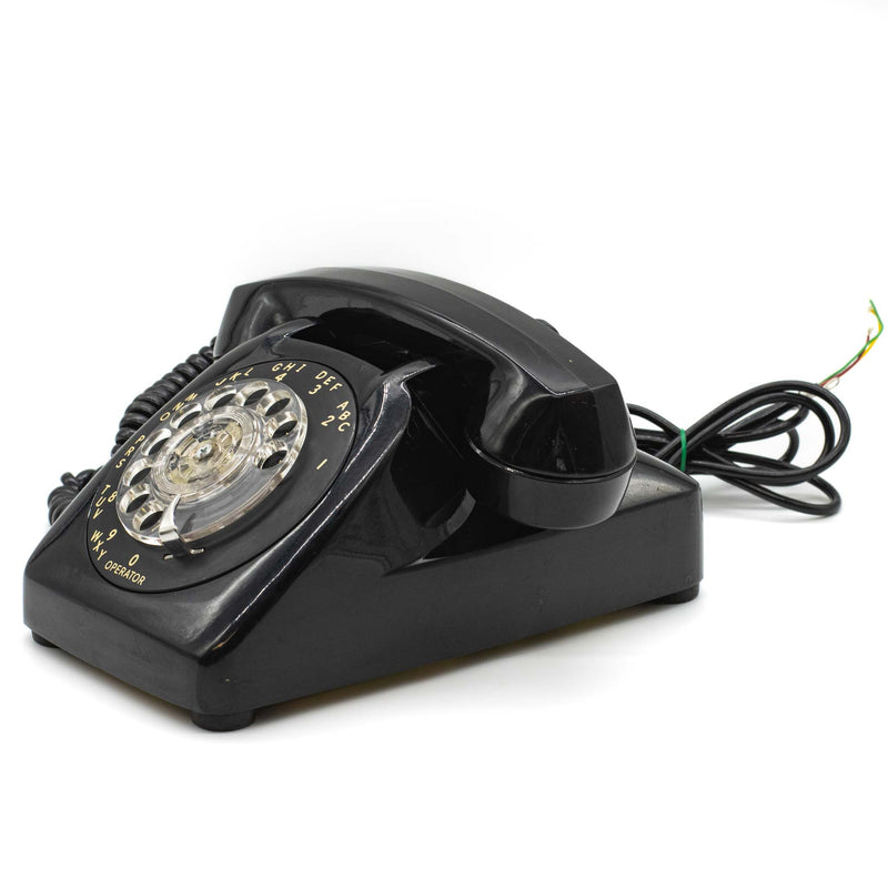 Automatic Electric Black Rotary Phone