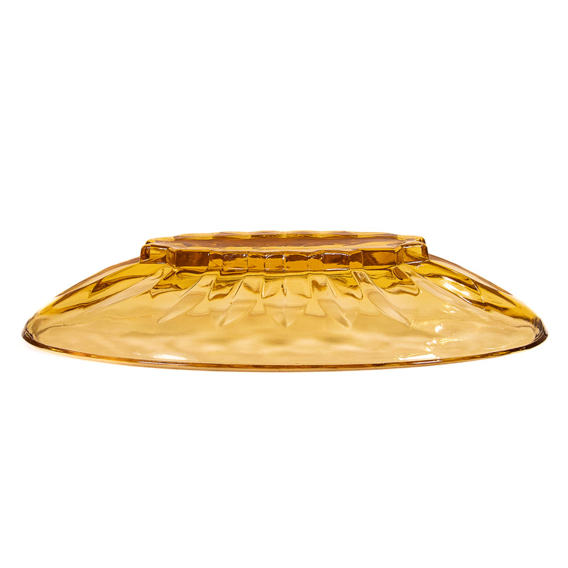 Gold Carnival Glass Oval Serving Dish