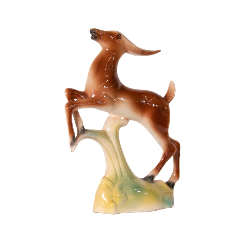 Stewart B McCulloch Porcelain Leaping Antelope