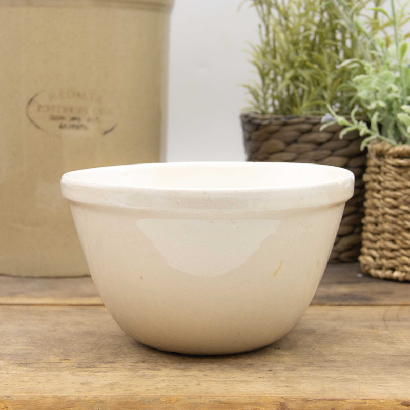Set of 4 White Ironstone Pudding Bowls