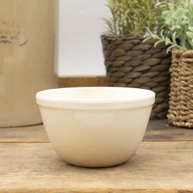 Set of 4 White Ironstone Pudding Bowls