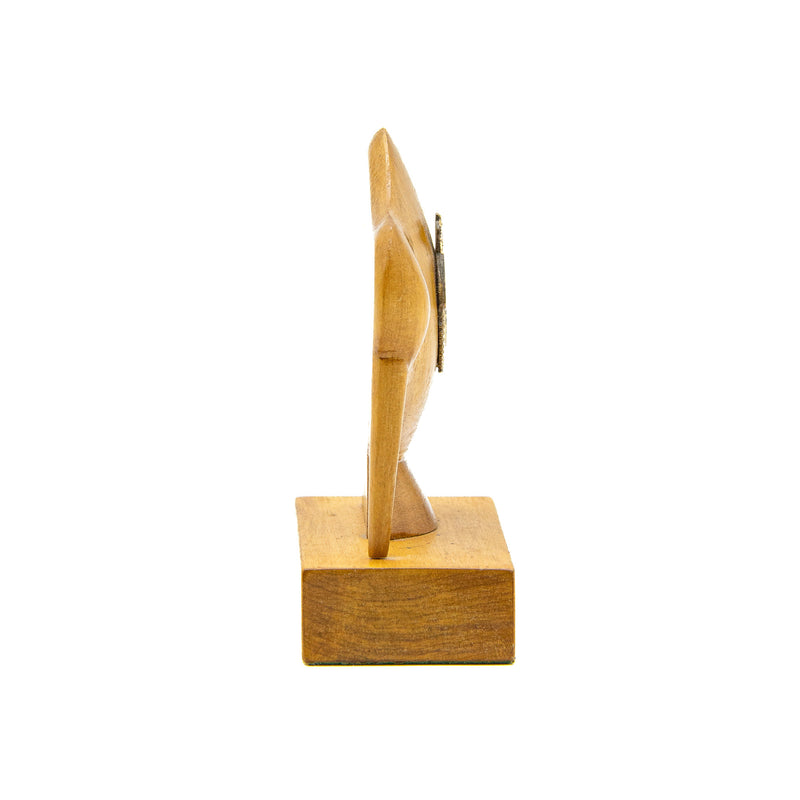 NZ Rifle Assn. Teak Kiwi Desktop Plaque