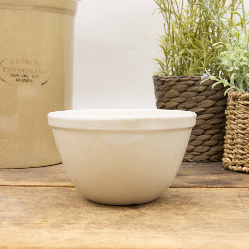 White Ironstone Pudding Bowl
