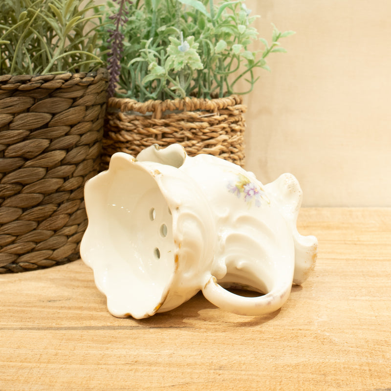 Fancy Shaving Mug with Floral Design