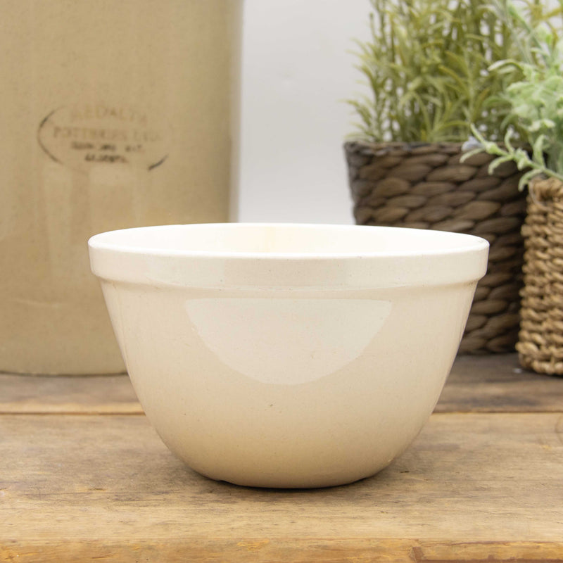 Set of 4 White Ironstone Pudding Bowls