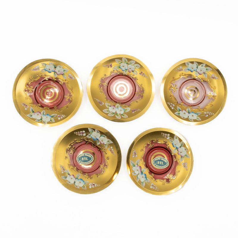 RL Czechoslovakia Bohemian Glass Tea Set