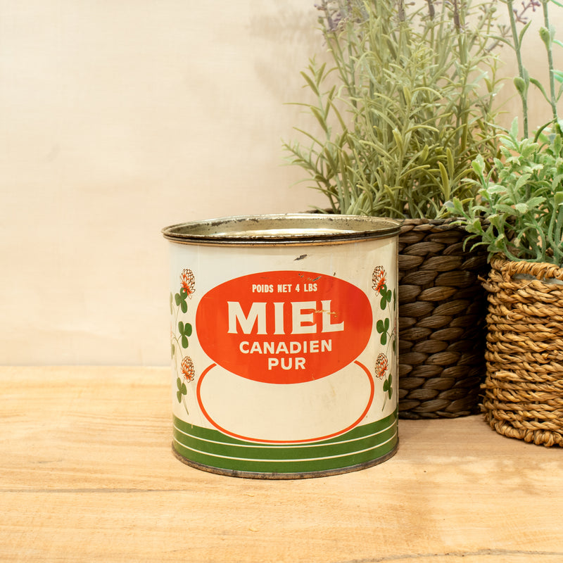 Pure Canadian Honey Tin with Lid : Norm McKay, Govan Sask.