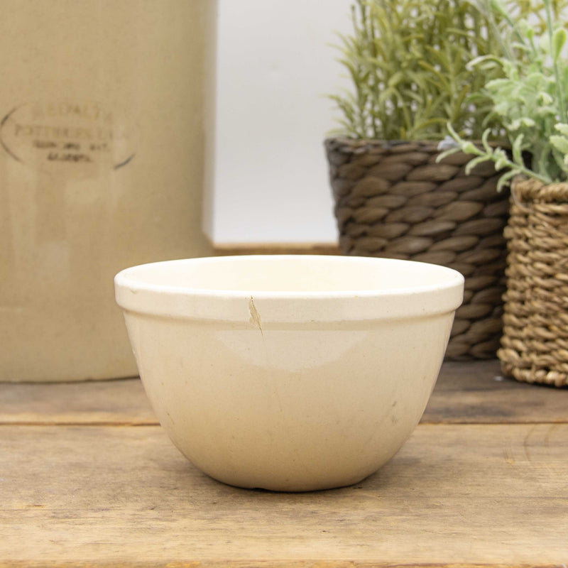 Set of 4 White Ironstone Pudding Bowls
