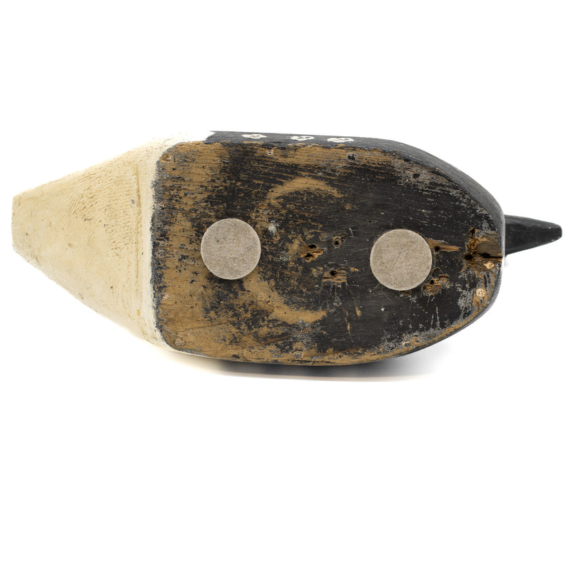 Hand Carved & Painted Tack Eye Brant Goose Decoy