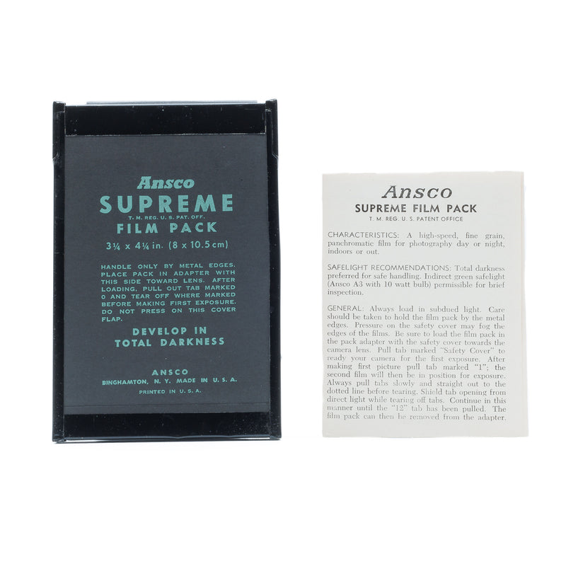 Ansco Supreme Film Pack