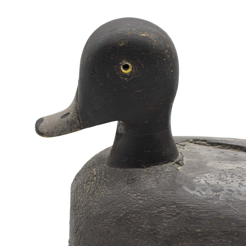 Black Duck Glass Eye Decoy Signed & Labeled by Tom Martindale