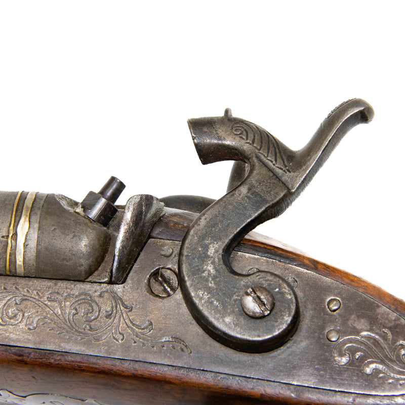 Double Damascus Barrel Coach Gun, Circa 1850