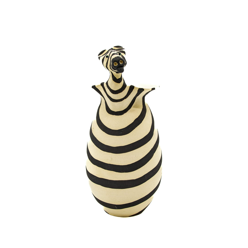 Quirky Zebra Vase by Diane Marier, Quebec