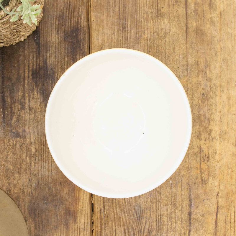 Yellow Glazed Pottery Mixing Bowl