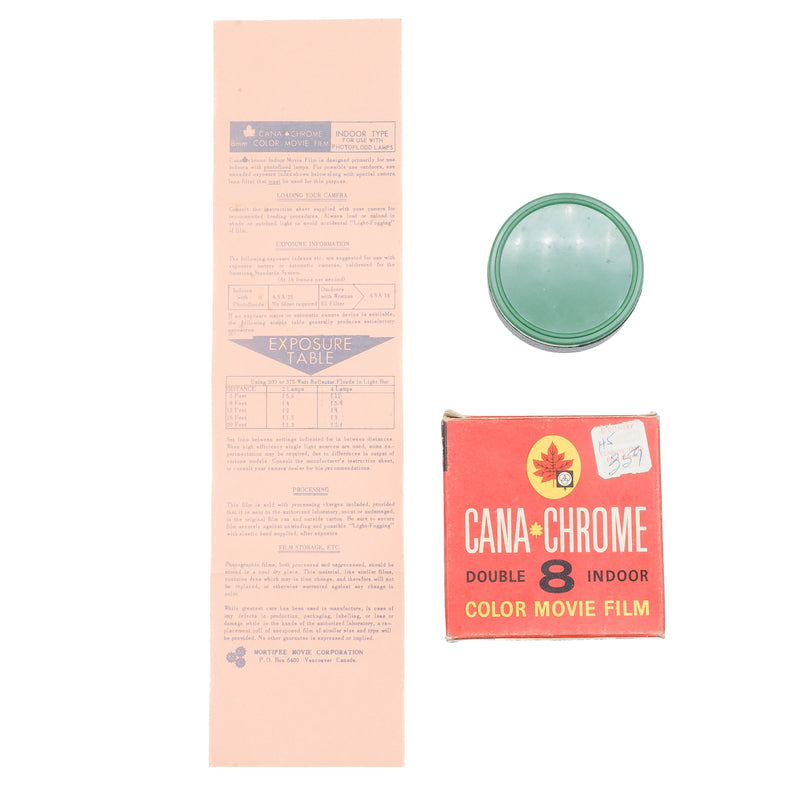 Cana Chrome Double 8 Color Indoor, Expired 8mm Movie Film