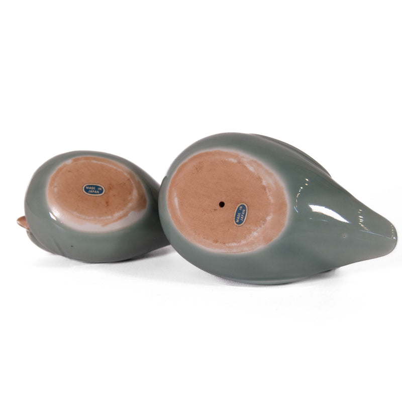 Pair of Japanese Celadon Glazed Mandarin Ducks