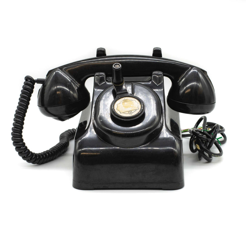 Leich Black Bakelite Crank Phone