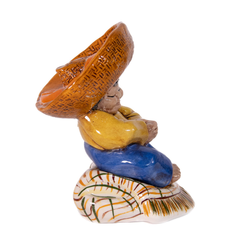 Small Ceramic Sleep Mexican Siesta Figurine