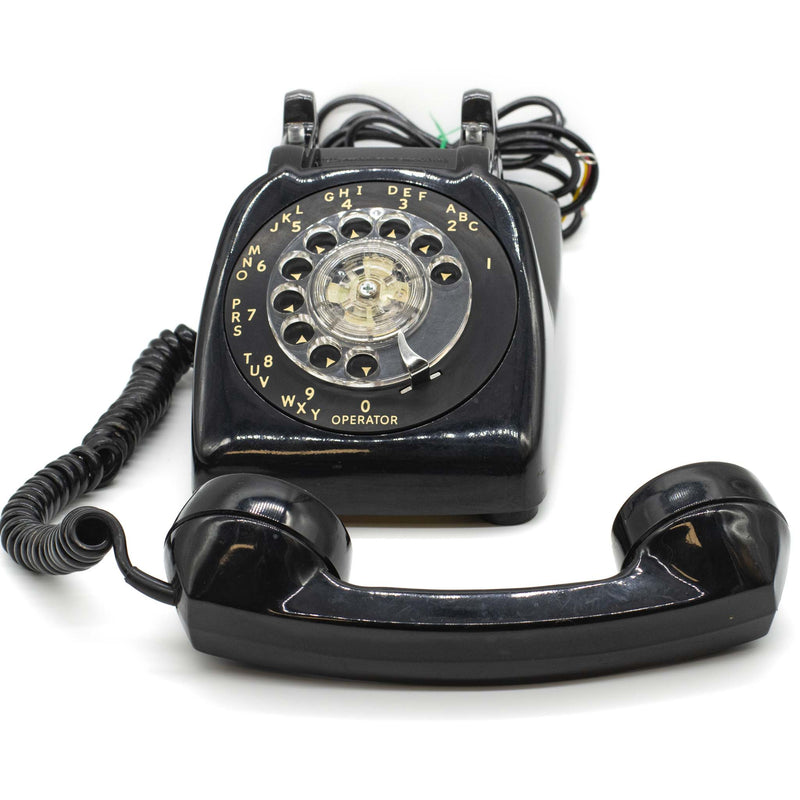 Automatic Electric Black Rotary Phone
