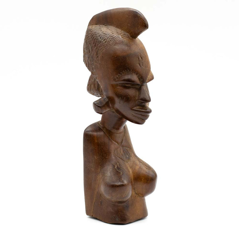 Hardwood Bust of an African Woman