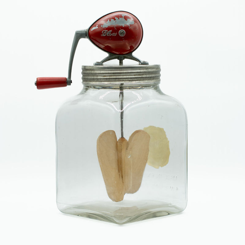 Blow 4 Quart Butter Churn with Original Paper Label