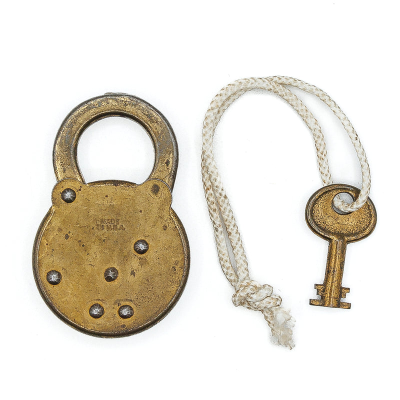 Corbin Ironclad Six Lever Brass Padlock & Key