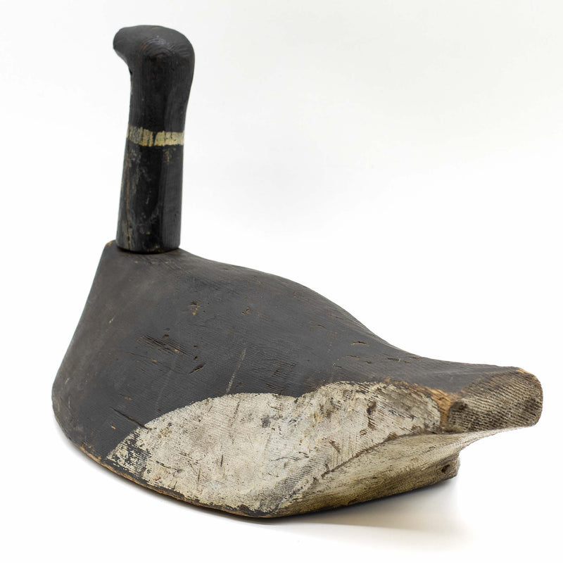 Hand Carved & Painted Two Piece Brant Goose Decoy