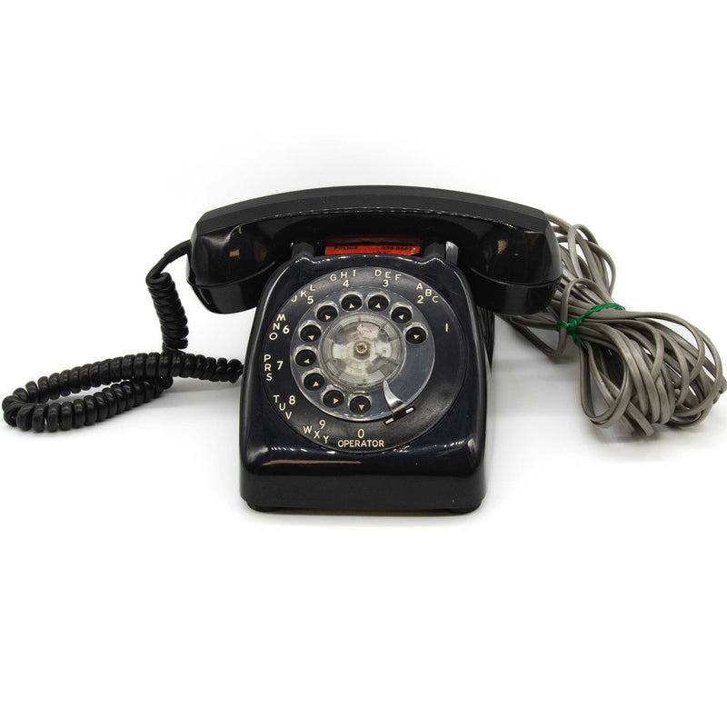 Black Rotary Desk Phone