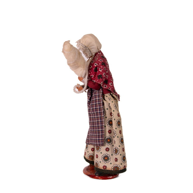 Spinning Lady- Santon De Provence Pottery Figurine
