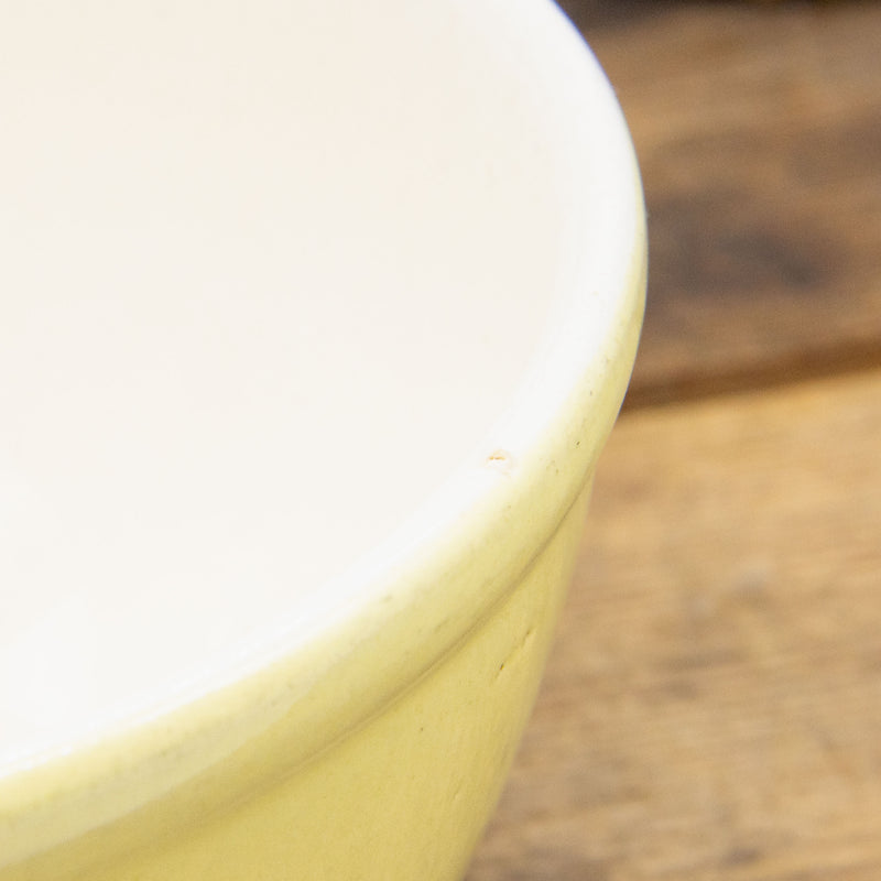 Yellow Glazed Pottery Mixing Bowl