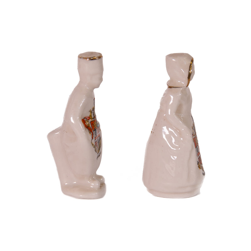 Set of 2 Souvenir Harrogate Porcelain Figures