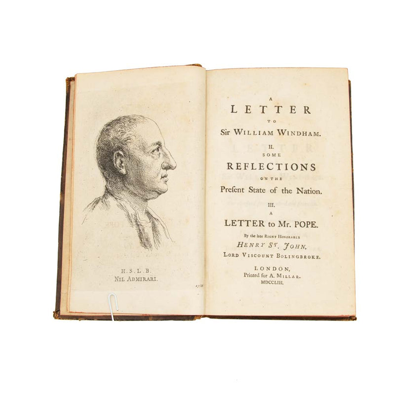 A Letter to Sir William Windham, by Henry St. John, First Viscount Bolingbroke