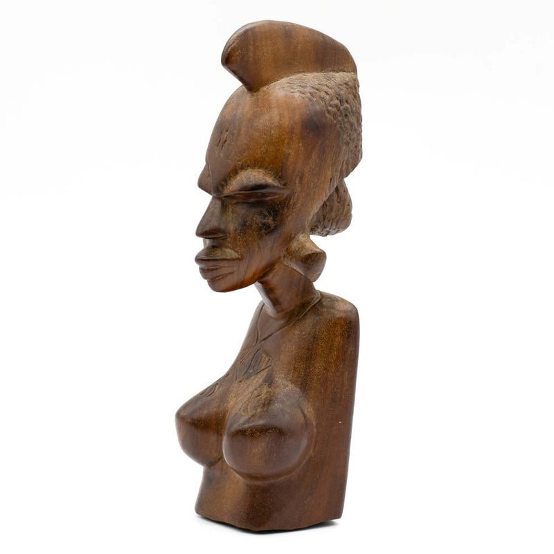 Hardwood Bust of an African Woman