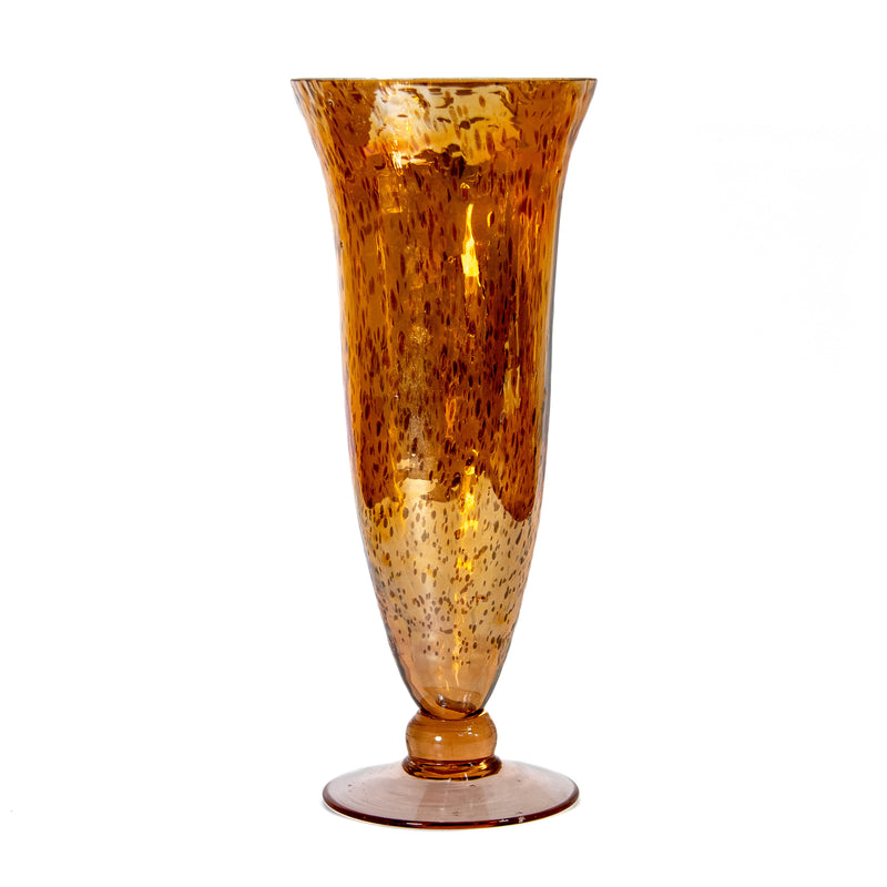 Marigold Carnival Glass Speckled Vase