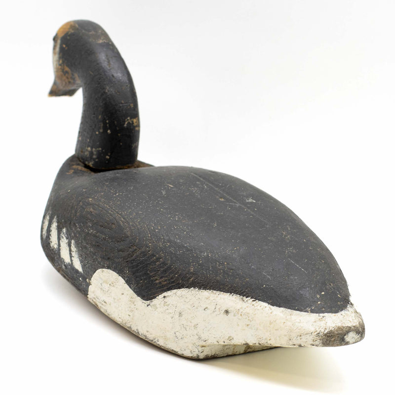 Hand Carved & Painted Glass Eye Brant Goose Decoy