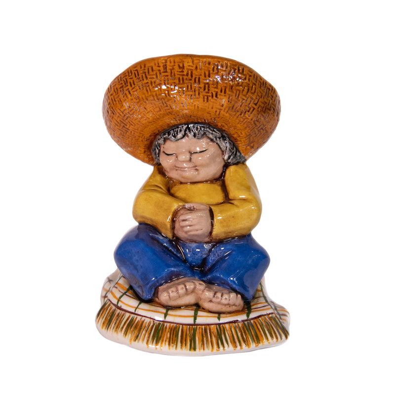 Small Ceramic Sleep Mexican Siesta Figurine