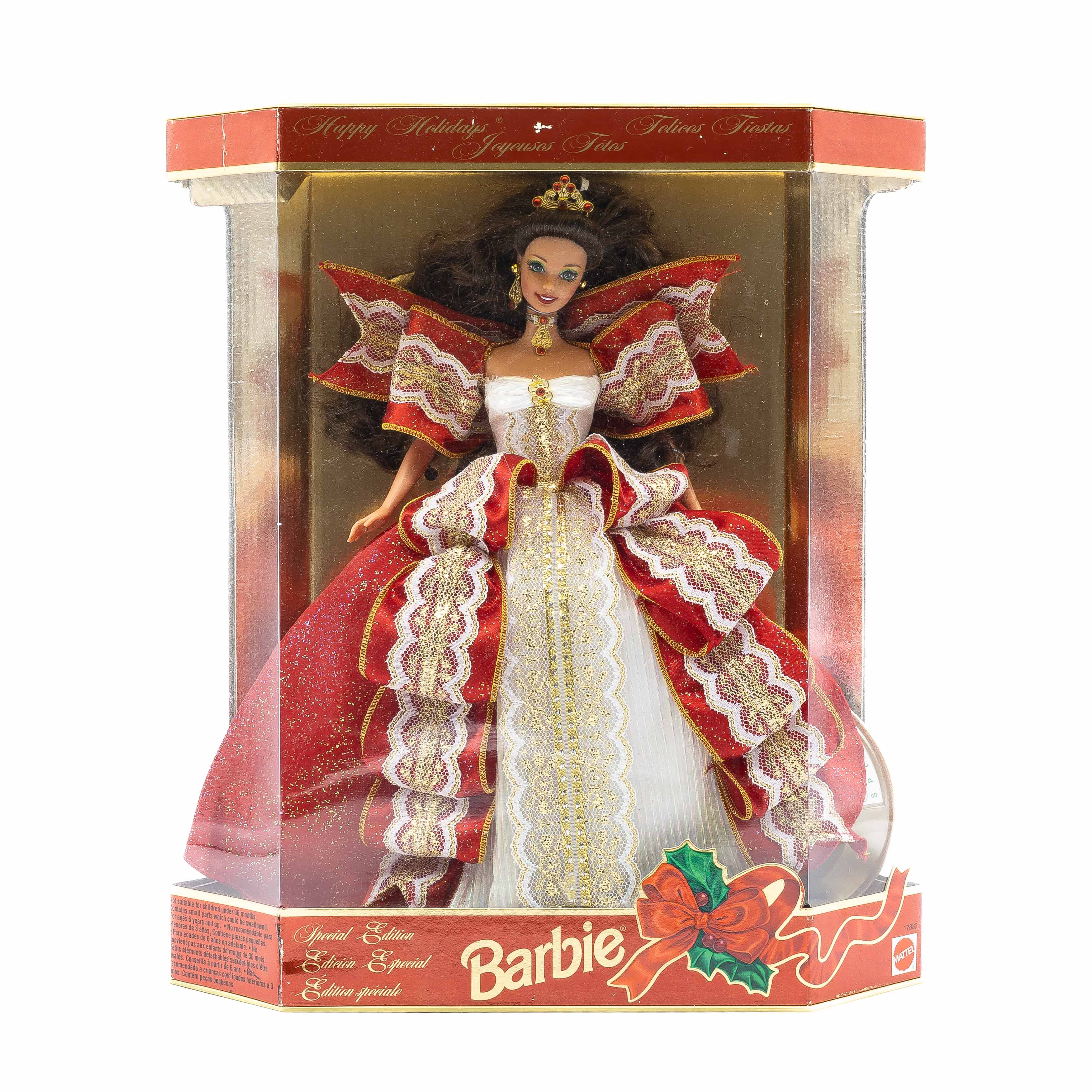 1997 Happy Holidays Barbie with Rare Blue Eye Box Misprint