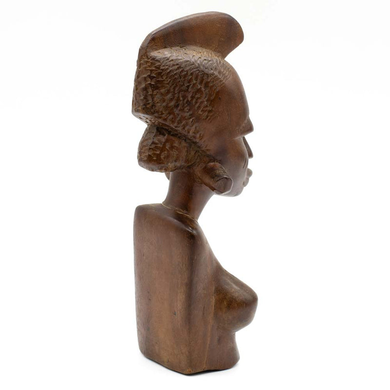 Hardwood Bust of an African Woman