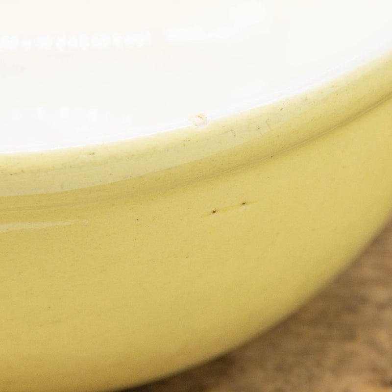 Yellow Glazed Pottery Mixing Bowl