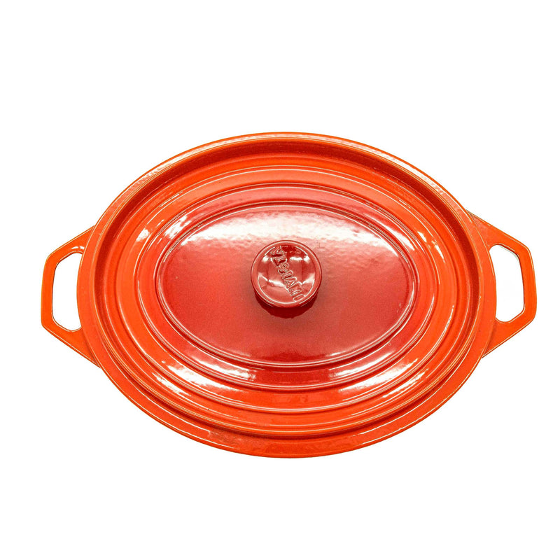 Invicta Red Enameled Cast Iron Oval 6L Casserole