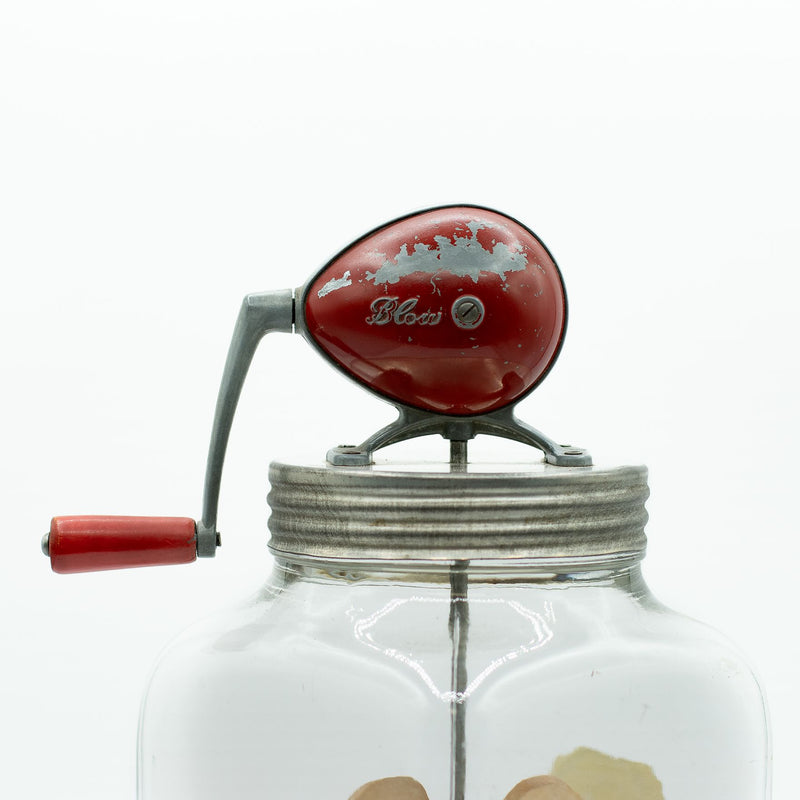 Blow 4 Quart Butter Churn with Original Paper Label
